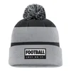 Nike Unisex Swoosh Peak Football Beanie In Grey
