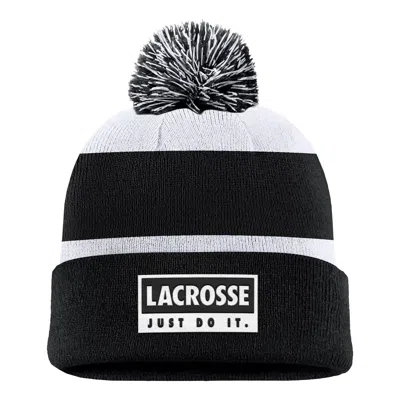 Nike Unisex Swoosh Peak Lacrosse Beanie In Black