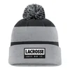 Nike Unisex Swoosh Peak Lacrosse Beanie In Grey