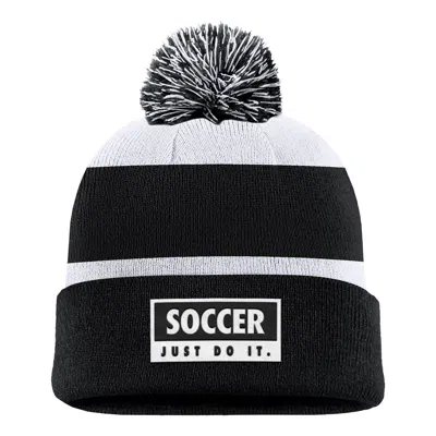 Nike Unisex Swoosh Peak Soccer Beanie In Black
