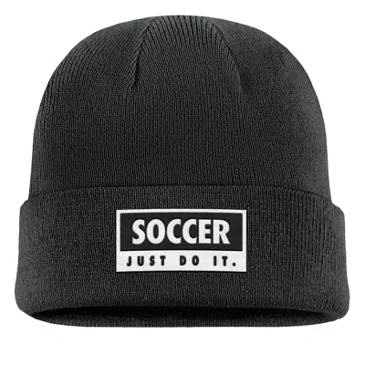 Nike Unisex Swoosh Peak Soccer Beanie In Black