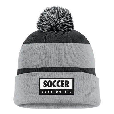 Nike Unisex Swoosh Peak Soccer Beanie In Grey