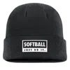 Nike Unisex Swoosh Peak Softball Beanie In Black