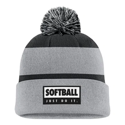 Nike Unisex Swoosh Peak Softball Beanie In Grey