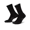 Nike Unisex Trail Running Crew Socks (1 Pair) In Black