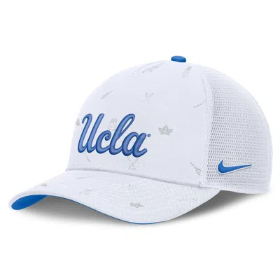Nike Unisex Ucla Country Club Golfin' Rise Jordan Brand College Trucker Adjustable Hat In White