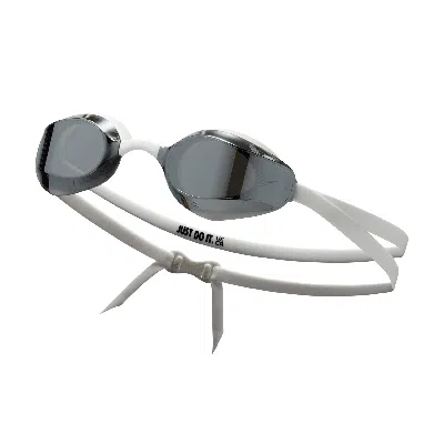Nike Unisex Vapor Mirrored Swim Goggles In White