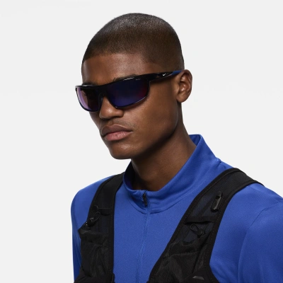 Nike Unisex Windtrack Run Road Tint Sunglasses In Blue