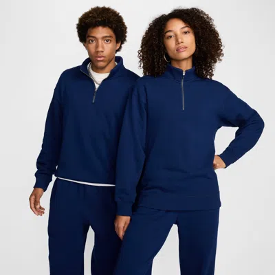 Nike Unisex Wool Classics 1/4-zip Top In Blue