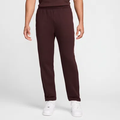 Nike Unisex Wool Classics Open-hem Fleece Pants In Brown
