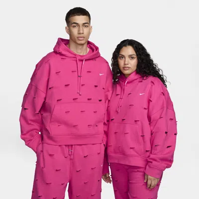 Nike Unisex X Jacquemus Swoosh Hoodie In Pink