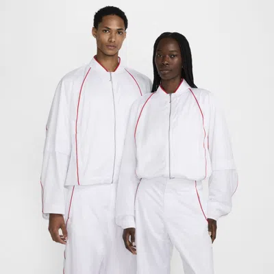 Nike Unisex X Jacquemus Track Jacket In White/university Red