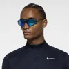 Nike Unisex Zeus Edge Mirrored Sunglasses In Blue