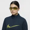 Nike Unisex Zeus Edge Mirrored Sunglasses In Yellow