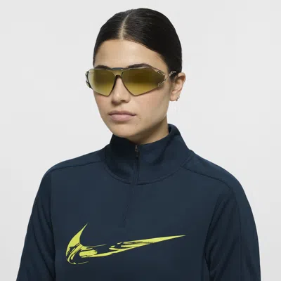 Nike Unisex Zeus Edge Mirrored Sunglasses In Yellow
