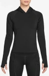 Nike Universa Dri-fit Hooded Long-sleeve Top In Black