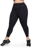 Nike Zenvy High Waistband Stretch Fit Leggings In Black/black