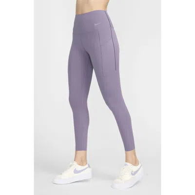 Nike Universa Medium Support High Waist 7/8 Leggings In Daybreak/ Black