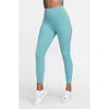 Nike Universa Medium Support High Waist 7/8 Leggings In Denim Turquoise/ Black