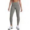 Nike Universa Medium Support High Waist 7/8 Leggings In Light Army/ Black
