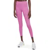 Nike Universa Medium Support High Waist 7/8 Leggings In Playful Pink/black