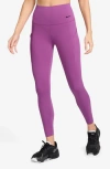 Nike Universa Medium Support High Waist 7/8 Leggings In Purple