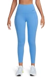Nike Women's Universa Medium-support High-waisted 7/8 Leggings With Pockets In University Blue