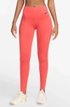 Nike Universa Medium Support High Waist Ankle Leggings In Magic Ember/black