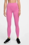 Nike Universa Medium-support High-waisted Pocket 7/8 Leggings In Pink