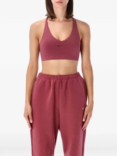 Nike Universa Medium-support Padded Sport Bra In Brown
