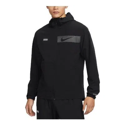 Nike Unlimited Repel Hooded Versatile Jacket 'black' In Blue