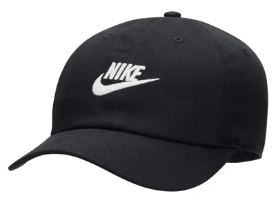 Nike Unstructured Futura Wash Kids' Baseball Cap In Black/white
