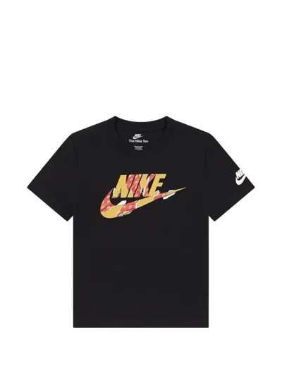 Nike Unwrapped Futura Logo-print T-shirt In Black