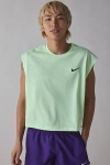 Nike Uo Exclusive Cropped Swim Shirt Top In Barely Volt, Men's At Urban Outfitters