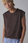 Nike Uo Exclusive Cropped Swim Shirt Top In Baroque Brown, Men's At Urban Outfitters