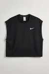 Nike Uo Exclusive Cropped Swim Shirt Top In Black, Men's At Urban Outfitters In Black