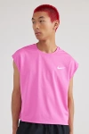 Nike Uo Exclusive Cropped Swim Shirt Top In Playful Pink, Men's At Urban Outfitters