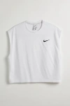 Nike Uo Exclusive Cropped Swim Shirt Top In White, Men's At Urban Outfitters