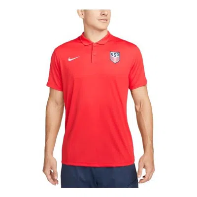 NIKE NIKE U.S. VICTORY DRI-FIT SOCCER POLO SHIRT 'RED'
