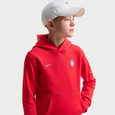 Nike Usa Club Big Kids' (boys')  Soccer Pullover Hoodie In Red