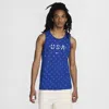 Nike Men's Blue Team Usa Allover Print Club Tank Top In Blue