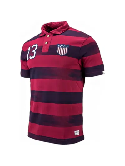 Nike Usa Covert Striped Polo Shirt In Red