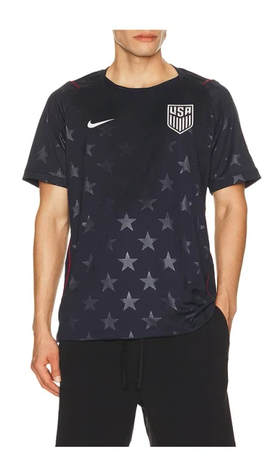 Nike Usa Dri-fit Jersey Short-sleeve Stad Aw In Blue