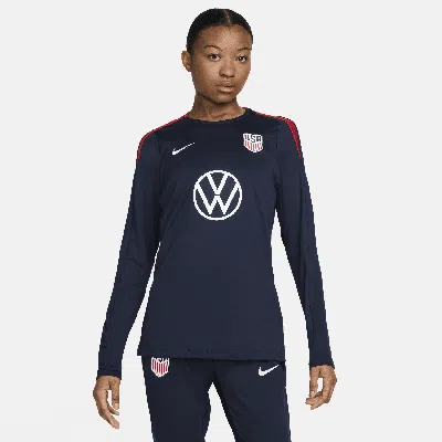 Nike Usa Strike  Women's Dri-fit Soccer Crew-neck Top In Blue