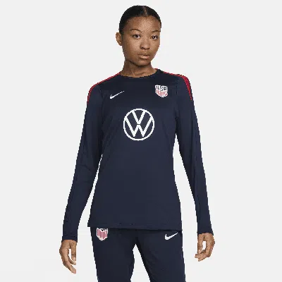 Nike Women's Navy Usmnt 2024 Strike Performance Long Sleeve Top