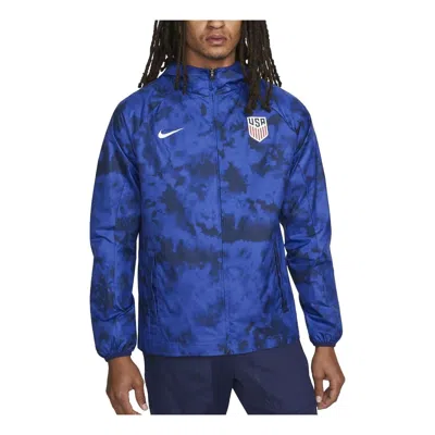 Nike Usa Team Soccer Windbreaker Jacket 'blue' In Multi