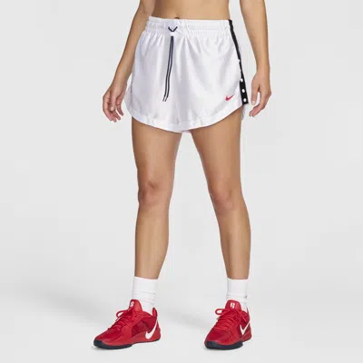 Nike Usa Village  Women's Basketball High-waisted Shorts In White