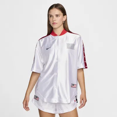 Nike Usa Village  Women's Basketball Seasonal Top In White