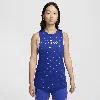 Nike Women's Blue Team Usa Icon Allover Print Muscle Tank Top In Blue