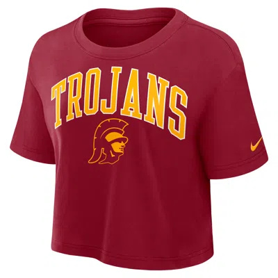 Nike Usc Athletic Prep Arch  Women's Dri-fit College Cropped T-shirt